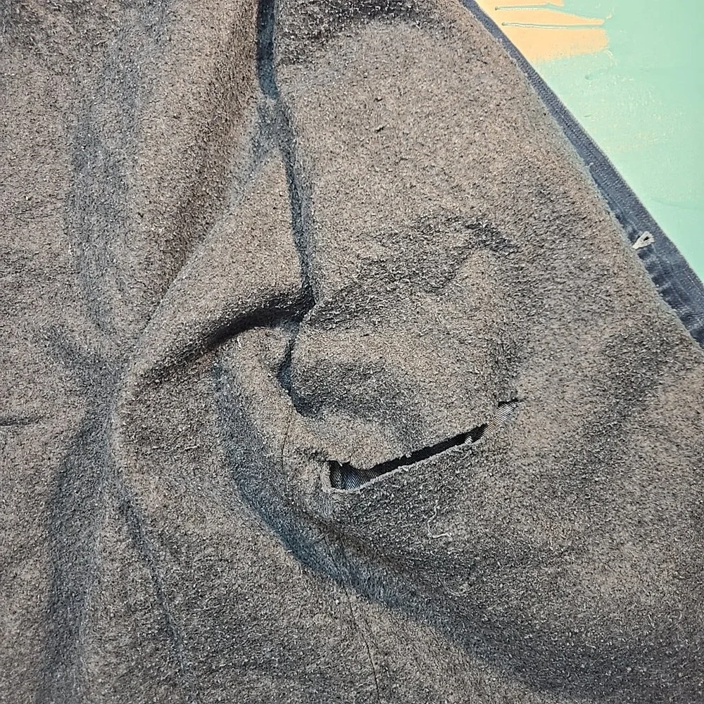 VTG 90s Bob Barker XXL Denim Blanket Lined Prison Chore Coat Brown Corduroy Jail - Picture 9 of 10